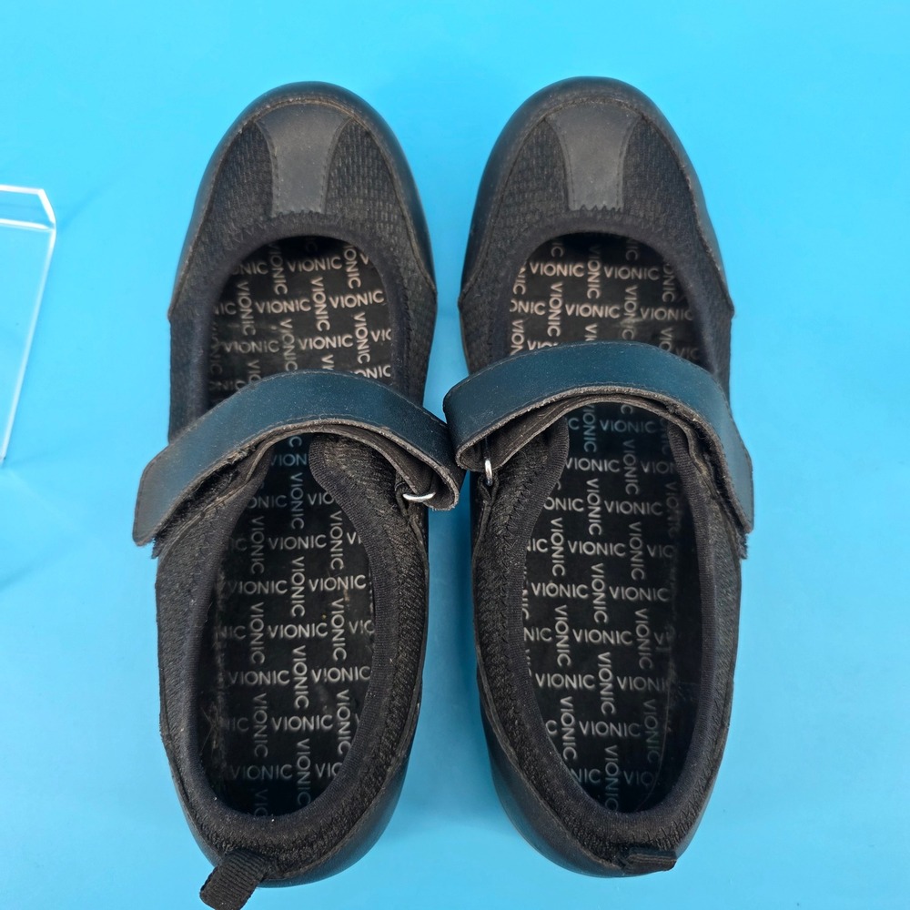 Vionic Ailie Black Mary Jane Walking Shoes Orthotic Strap Sneakers 334AILIE 6.5